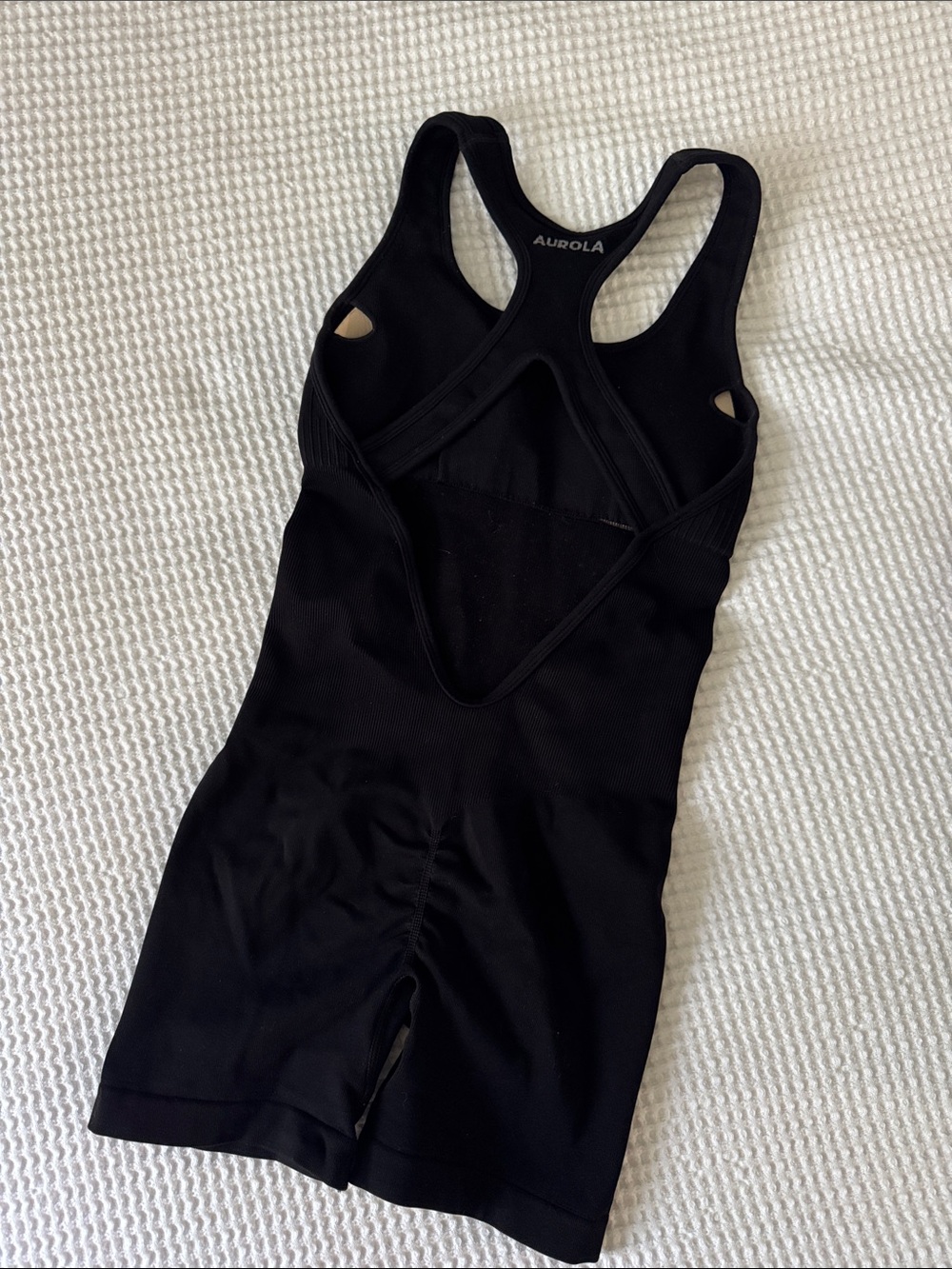 Aurola Black Racerback Active Romper